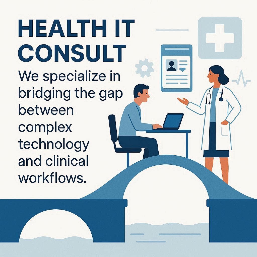 Is Your Digital Health Roadmap Built for Scalability?

Digital transformation in healthcare is no longer just about adopting new software; it is about creating a cohesive ecosystem that improves patient outcomes and operational efficiency. Many organizations face the challenge of fragmented systems that don't communicate, leading to data silos and clinician burnout.

At Health IT Consult, we specialize in bridging the gap between complex technology and clinical workflows. A successful strategy requires a deep dive into your current infrastructure to identify bottlenecks and implement scalable solutions that grow with your practice.

Ready to modernize your healthcare delivery? Let’s build a roadmap that works.

Read more: https://healthitconsult.com/
#HealthIT #DigitalHealth #HealthcareInnovation #DigitalTransformation #HealthTech