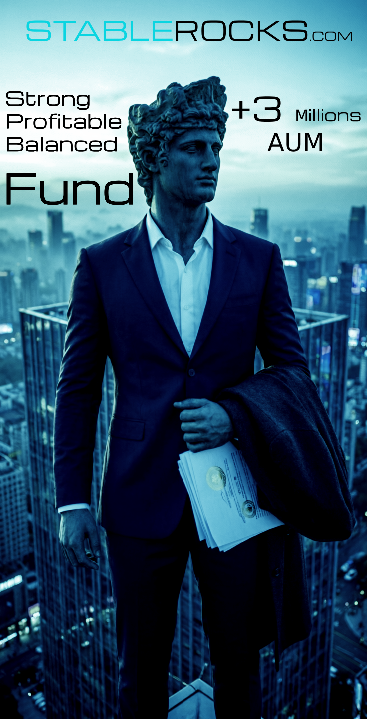 The strong stand united 

isolated are vulnerable to rapid losses in investment opportunities. 

Currency isn’t money it’s a manager you trust who can manage these risks for you.

You participate, select, profit
You’re safe with Stable Rocks

www.stablerocks.com